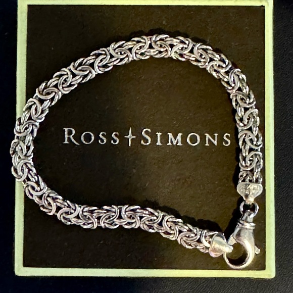 NEW ROSS SIMONS 8” STERLING ITALIAN BYZANTINE BRACELET - Picture 9 of 9